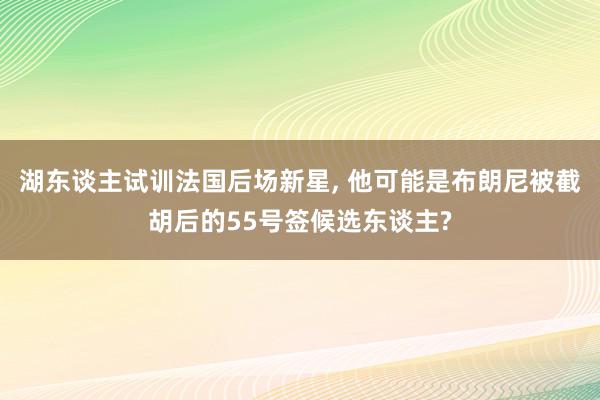 湖东谈主试训法国后场新星, 他可能是布朗尼被截胡后的55号签候选东谈主?