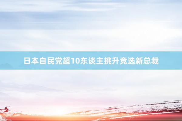 日本自民党超10东谈主挑升竞选新总裁