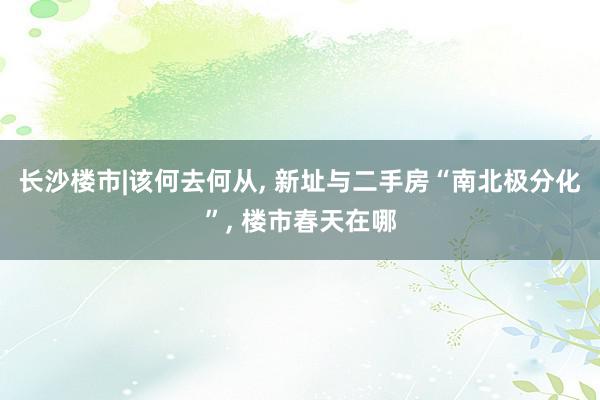 长沙楼市|该何去何从, 新址与二手房“南北极分化”, 楼市春天在哪