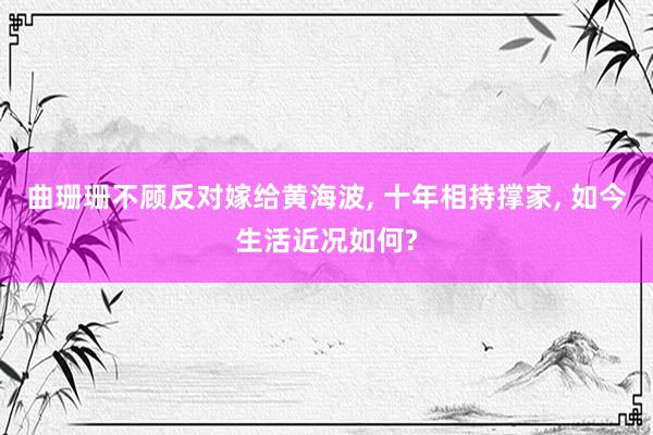 曲珊珊不顾反对嫁给黄海波, 十年相持撑家, 如今生活近况如何?