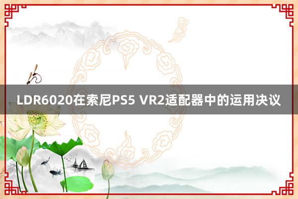 LDR6020在索尼PS5 VR2适配器中的运用决议